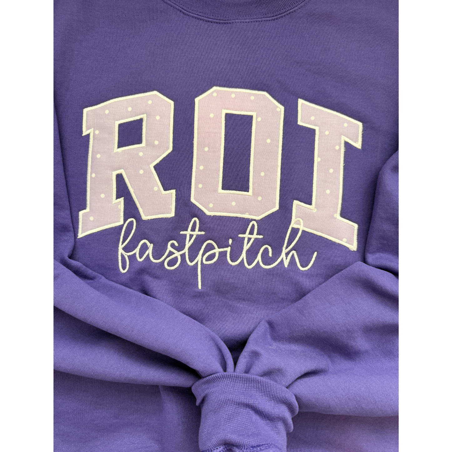 ROI Fastpitch Appliqué Embroidery Crewneck Sweatshirt